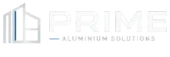 Prime Aluminium Solutions logo with modern building icon and company name.