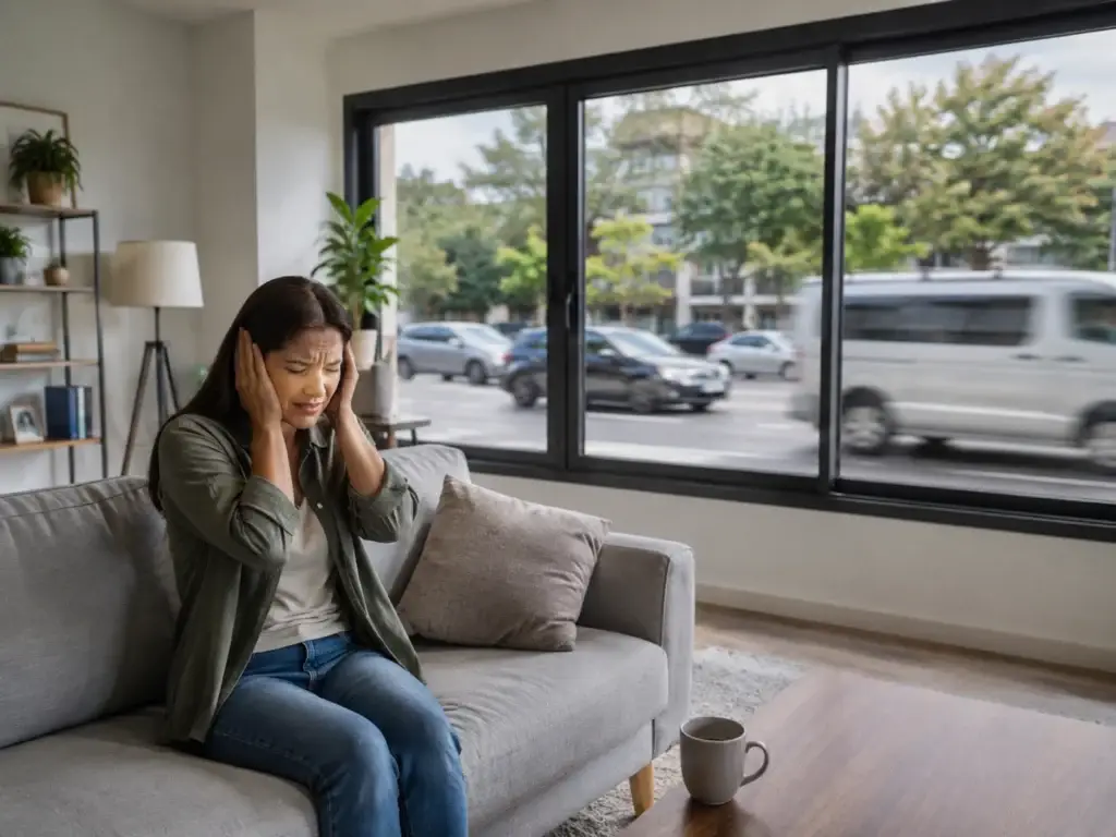 Traffic noise entering a Sydney home through older windows