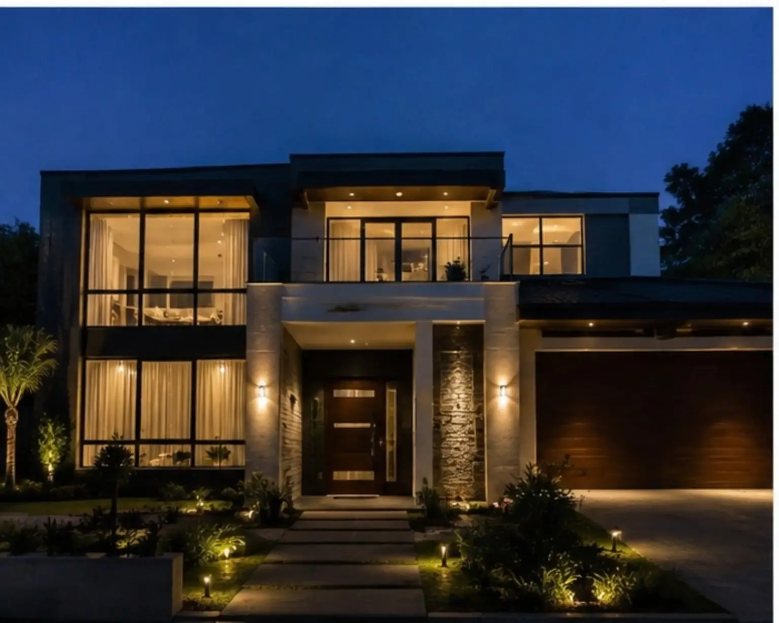 Modern Sydney home with black aluminium windows and glass doors