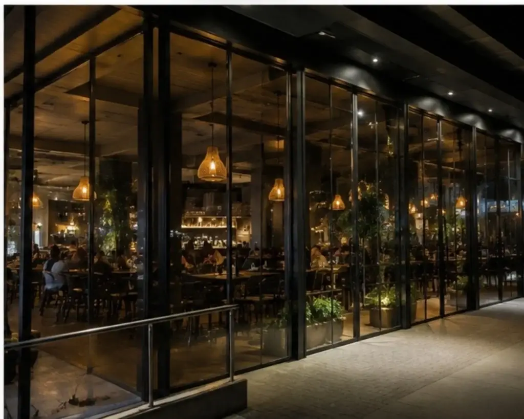Custom glass installation for commercial restaurant in Sydney