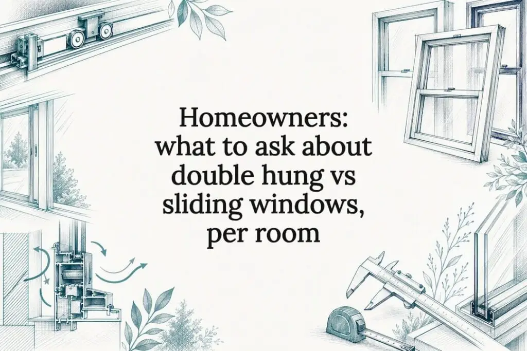 Decorative double hung and sliding window title card