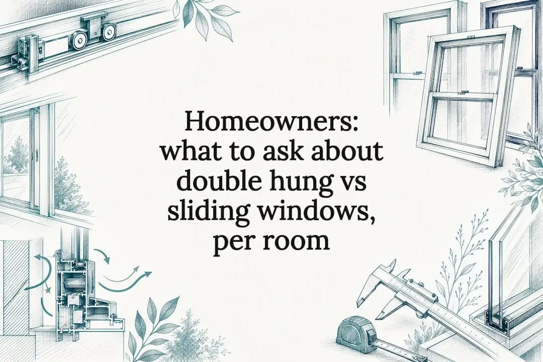 Decorative double hung and sliding window title card